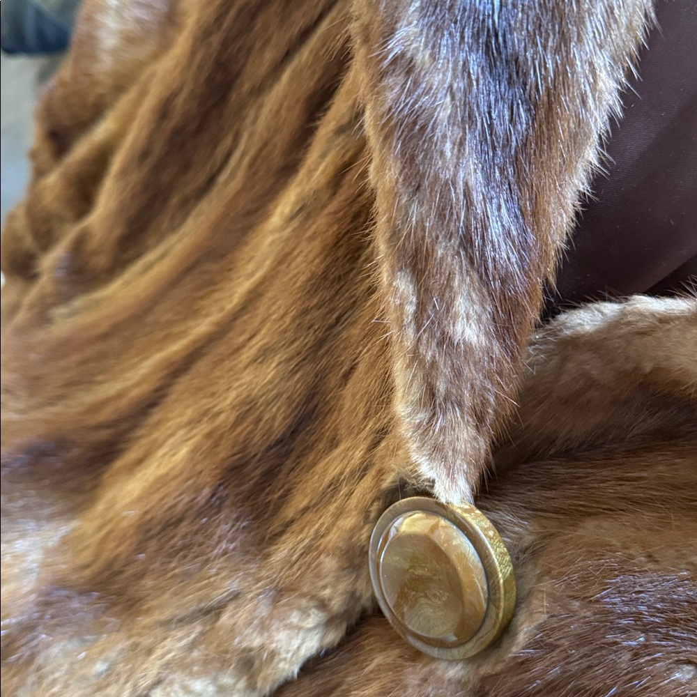 Vintage Mink Genuine Brown Fur Coat (Classic Mobwife) - Picture 11 of 13